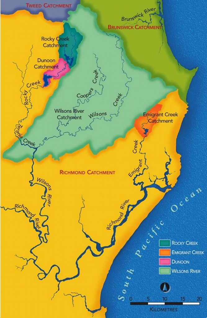Map of the catchment areas